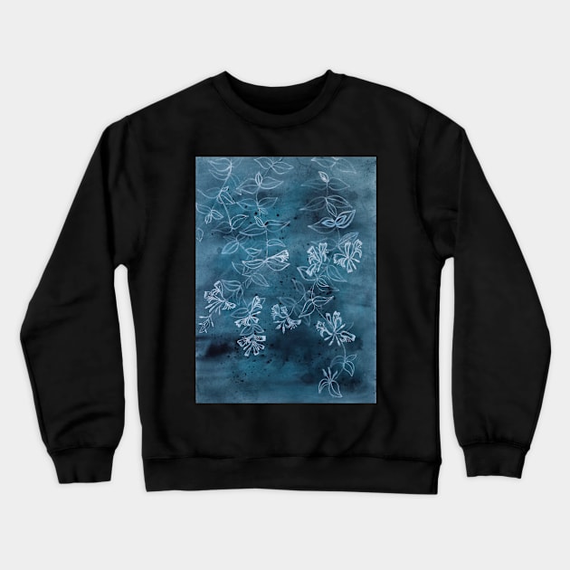 Honeysuckle on watercolor background Crewneck Sweatshirt by cschwebel